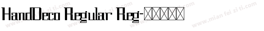 HandDeco Regular Reg字体转换